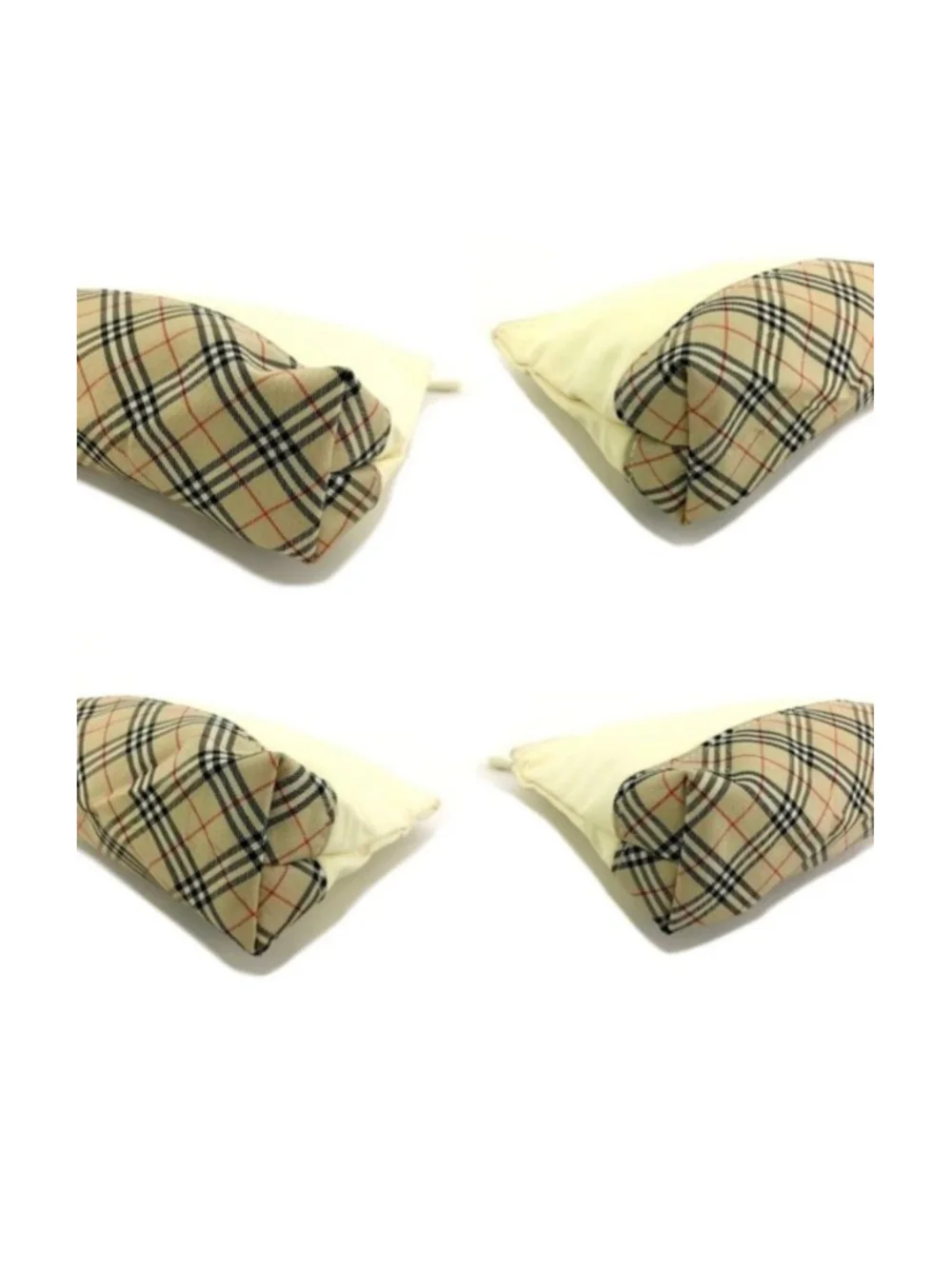 Women's Burberry Beige & Black Plaid Cosmetic Bag One Size